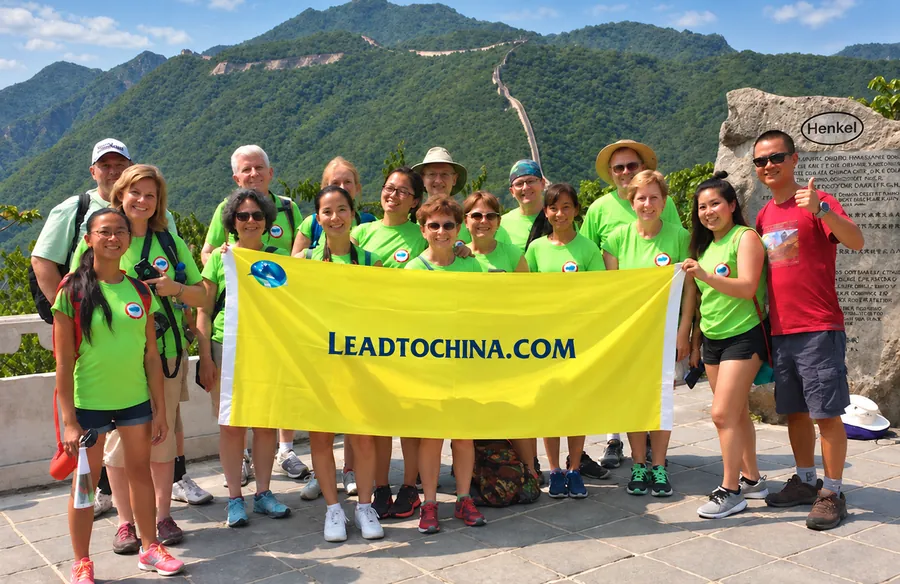 LeadToChina group visiting the Great Wall of China
